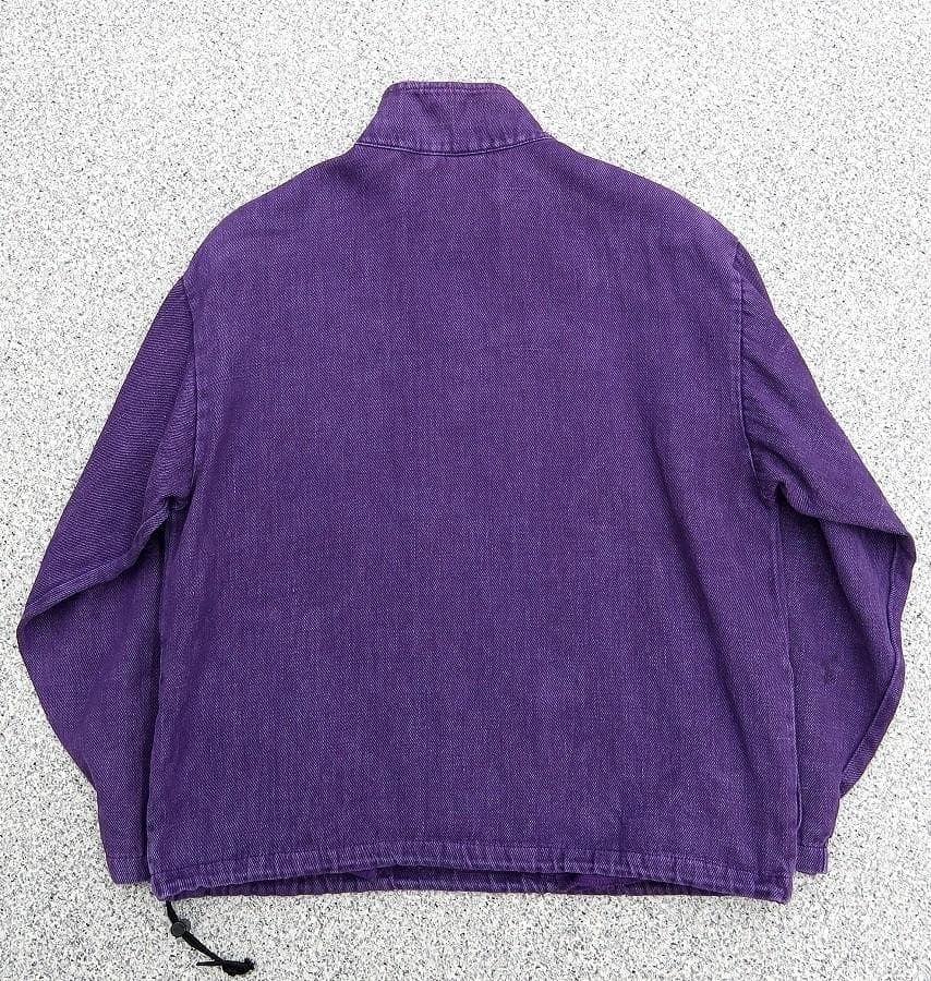 希少 初期 90s USA製 マナスタッシュ ヘンプ ハーフジップ ジャケット