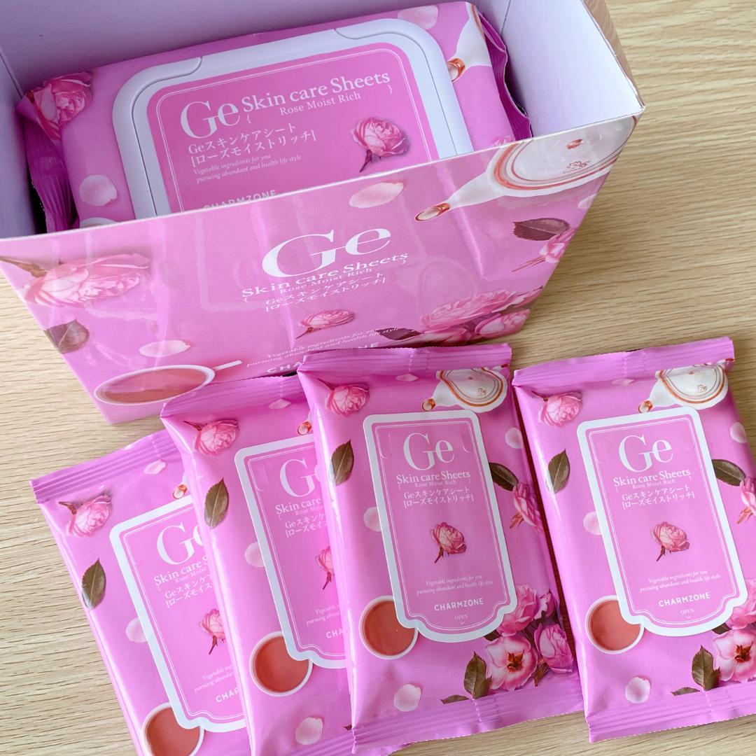チャームゾーン Ge スキンケアシート 160枚セット ローズモイスト