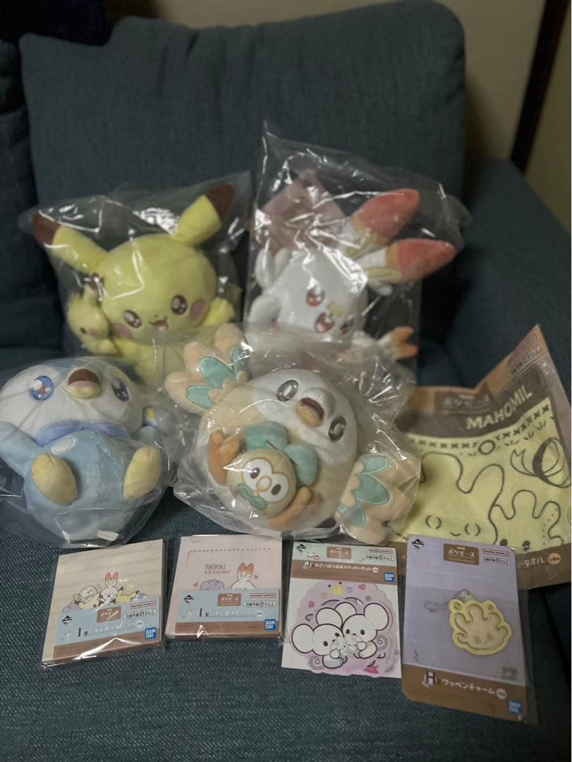 ポケモン ぬいぐるみ 4体セット+下位賞5点 Pokemon I've got you killed! Get Pokemon plush toys Fuecoco