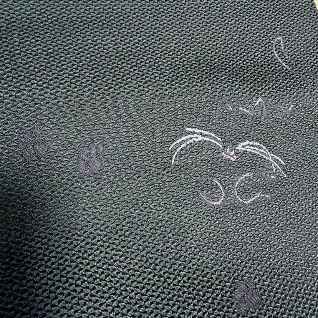 正絹　博多織　名古屋帯《ねこ》