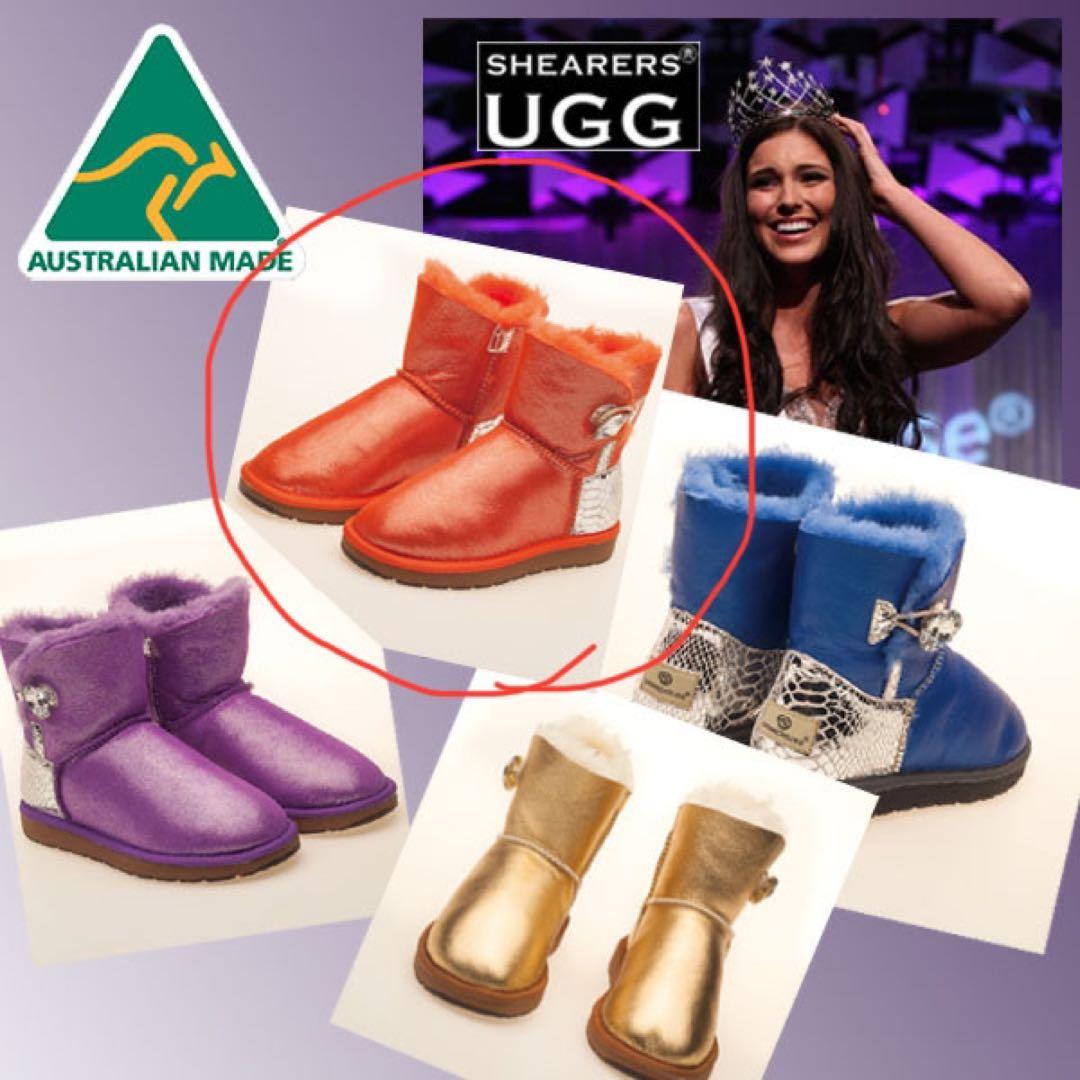 SHEARERS UGG キラキラ ムートンブーツ ベイリーボタン - メルカリ