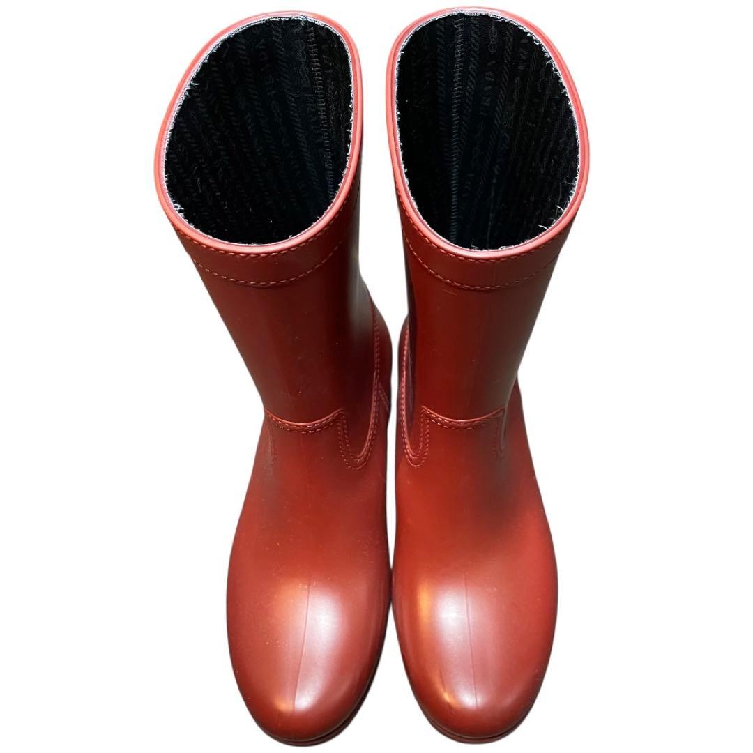 Prada プラダ レインブーツ バーガンディ ラバーブーツ