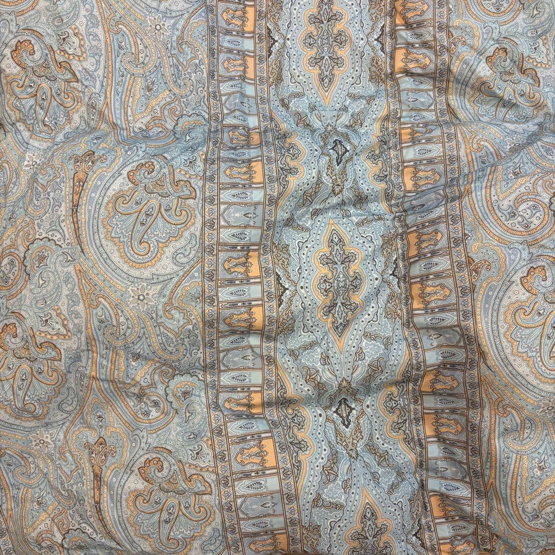 日本製】羽毛布団 シングル ホワイトグース93% ペイズリー柄 SL - 布団