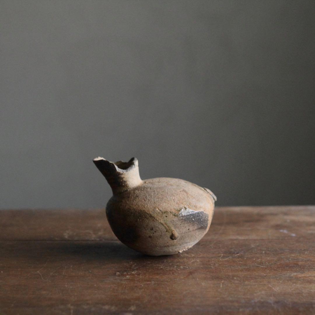 須恵器 平瓶 古美術 古道具 アンティーク 酒器 花器 須恵器 平瓶 | 鶴田 純久の章 お話