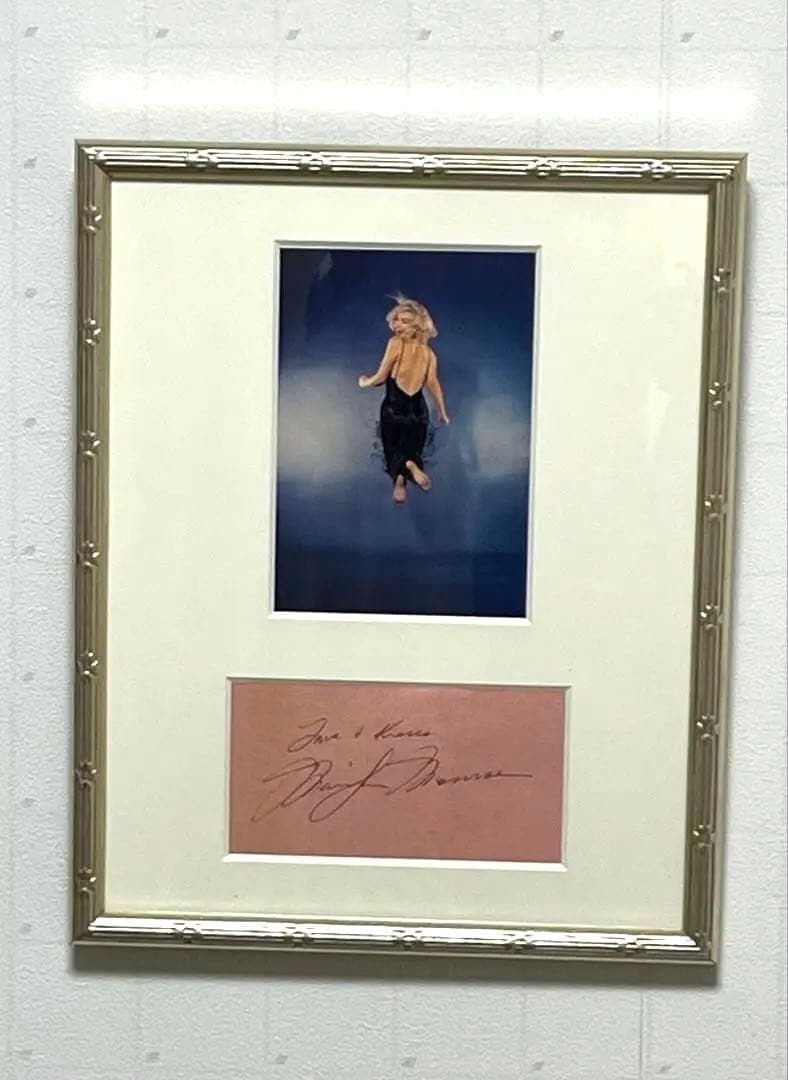 マリリン・モンロー（Marilyn Monroe） 　直筆サイン　額縁 イタリア製 輸入雑貨 アートフレーム マリリン モンロー Marilyn
