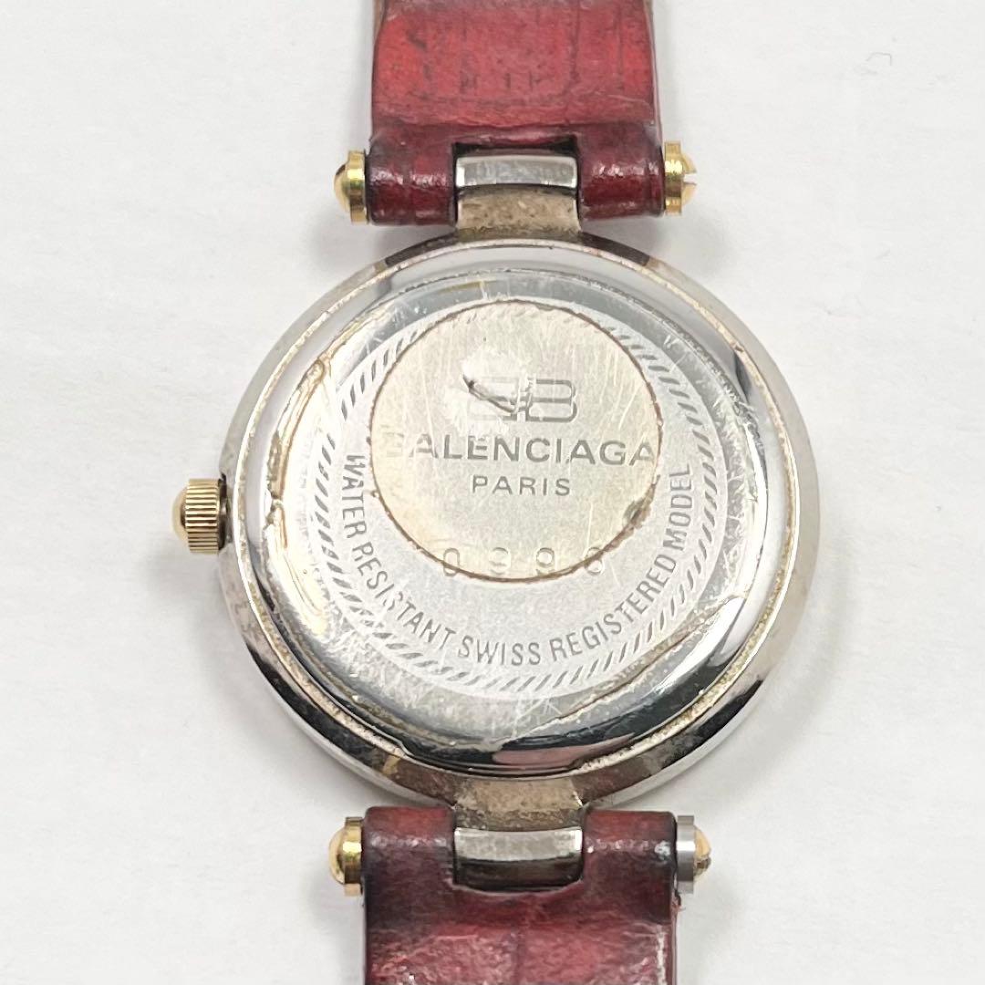 希少】BALENCIAGA 時計 ラインストーン レザーベルト