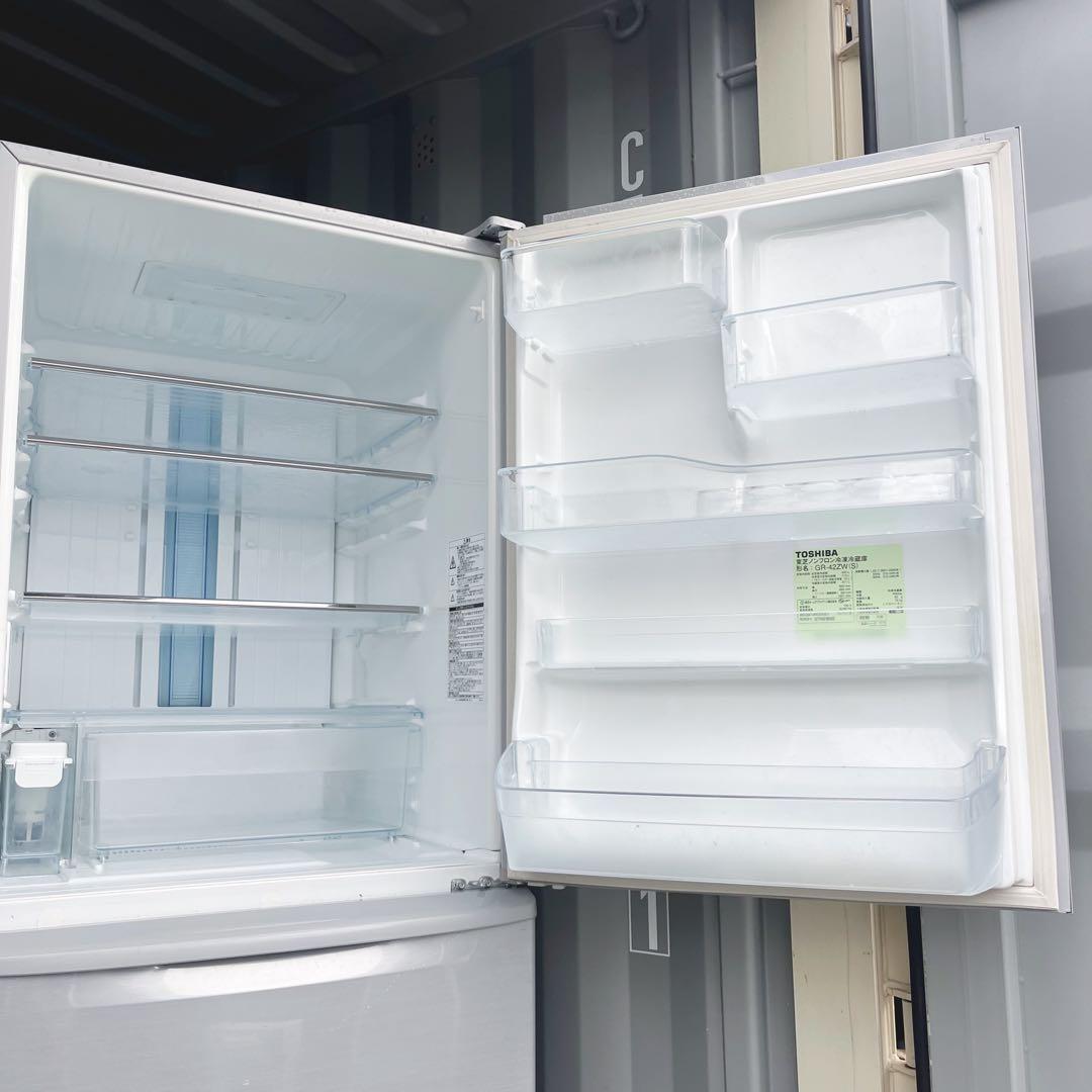 326取付無料！完動品！東芝スタイリッシュシルバー 自動製氷付き5ドア