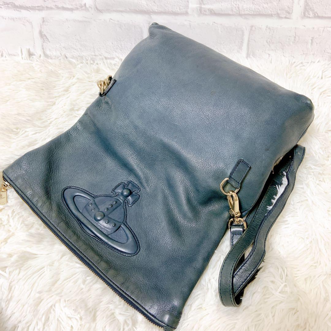 ヴィヴィアンウエストウッド ショルダー クラッチ デカロゴ ビッグ