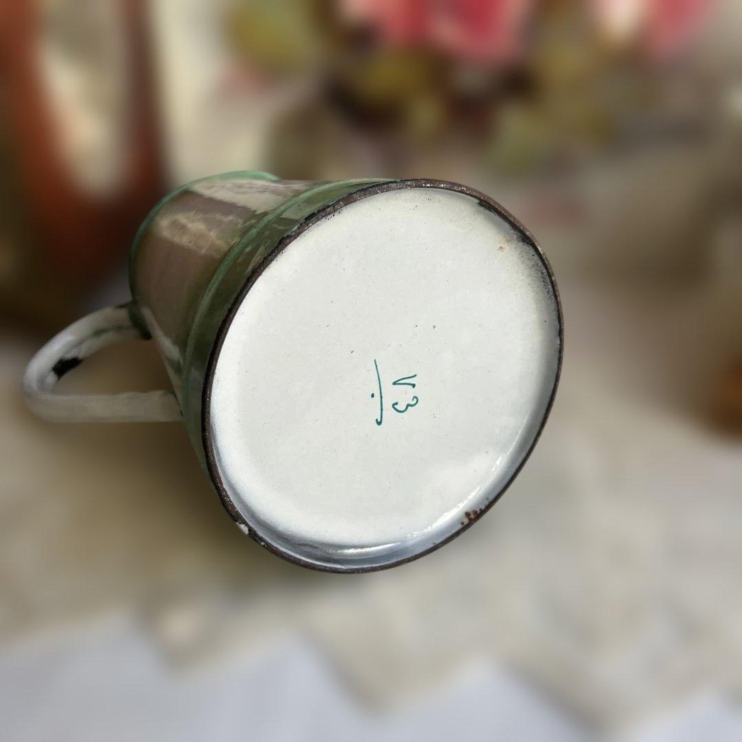 フランスアンティーク グリーングラデーション ホーロー水差し - メルカリ