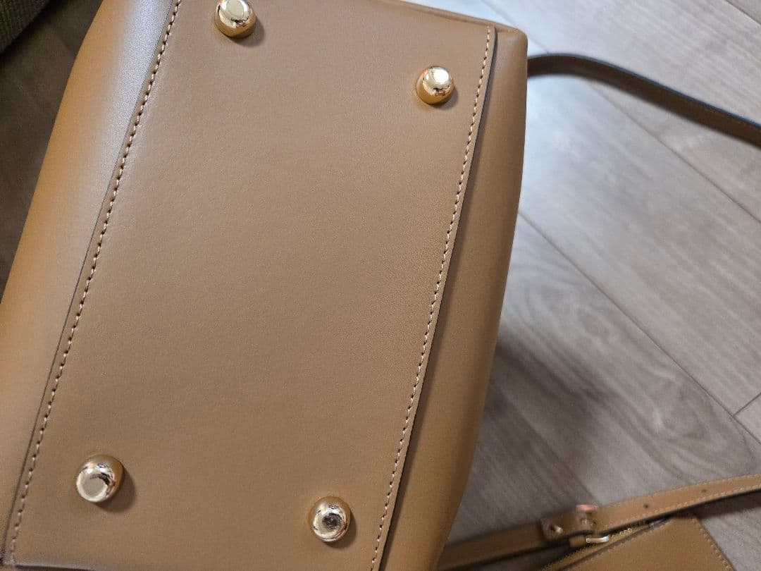 ジャンニノターロ ブラウン バケットバッグ ポーチ付き - メルカリ