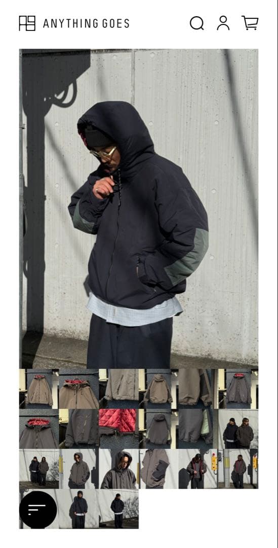 y*t様 SQUEEZED DESIGN QUILTING LINES HOOD - メルカリ