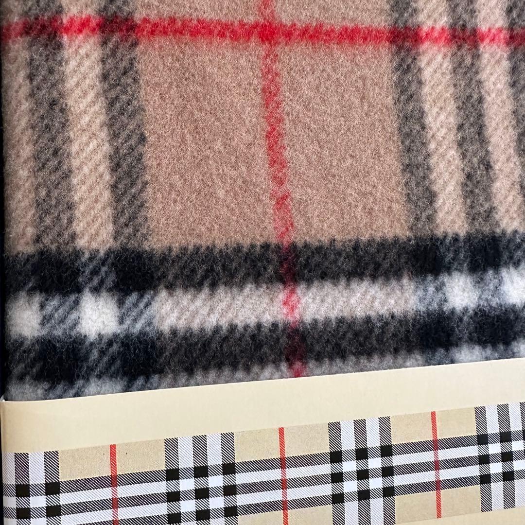 未使用 Burberry 純毛毛布 ノバチェック柄 ベージュ 140×200 - メルカリ