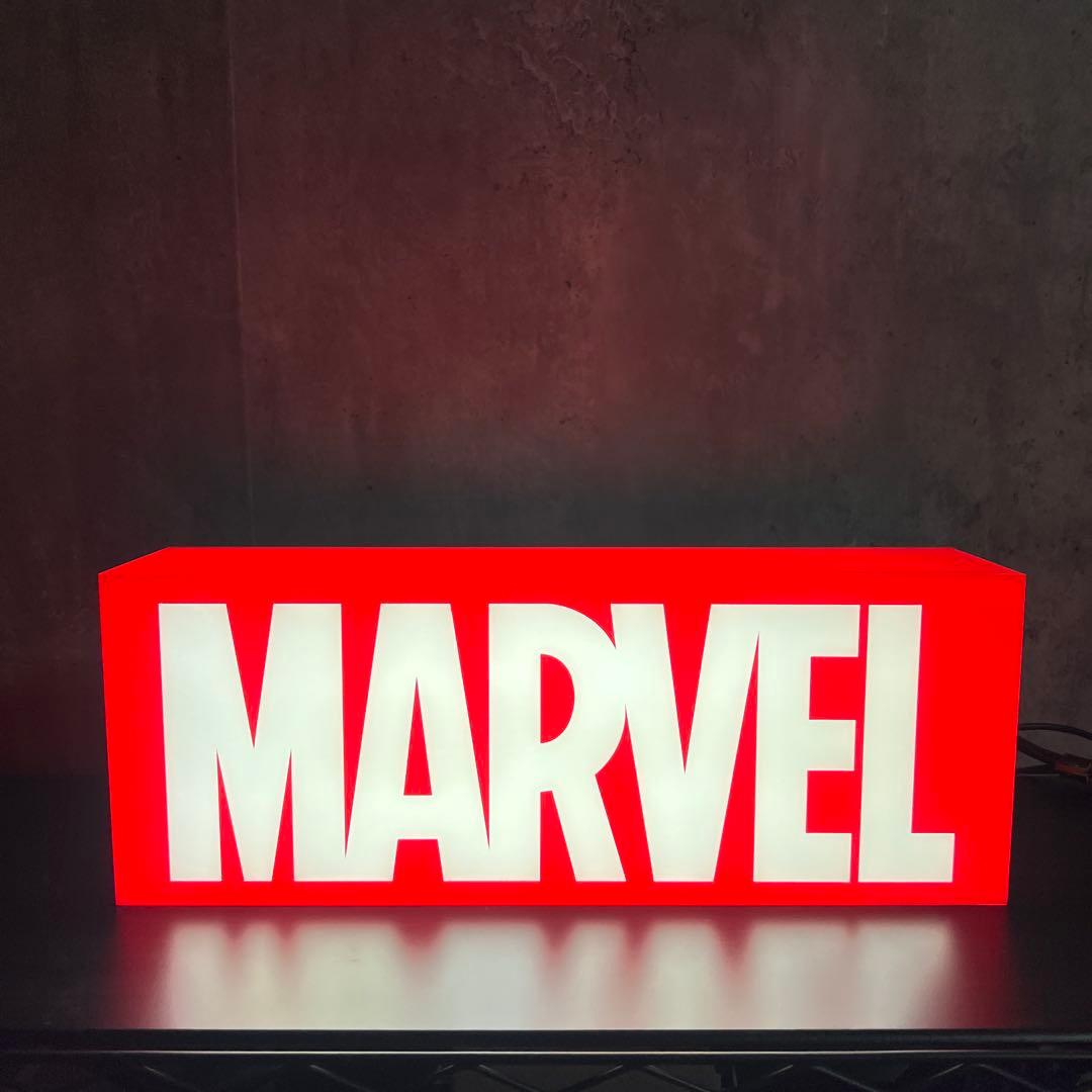 マーベル ロゴ ライトボックス - メルカリ