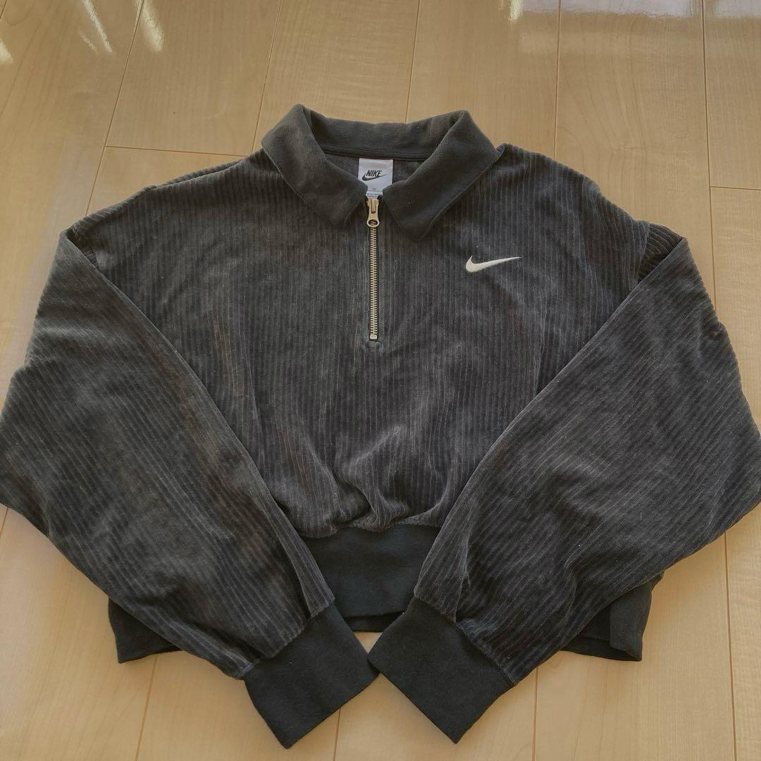 NIKE コーデュロイジップアップ ハーフジップ クロップド XL - メルカリ