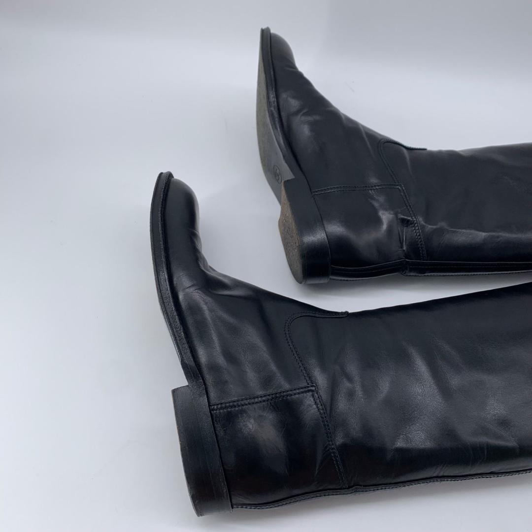 16970✨CHANEL サイドココマーク バイカラー ロング ジョッキーブーツ