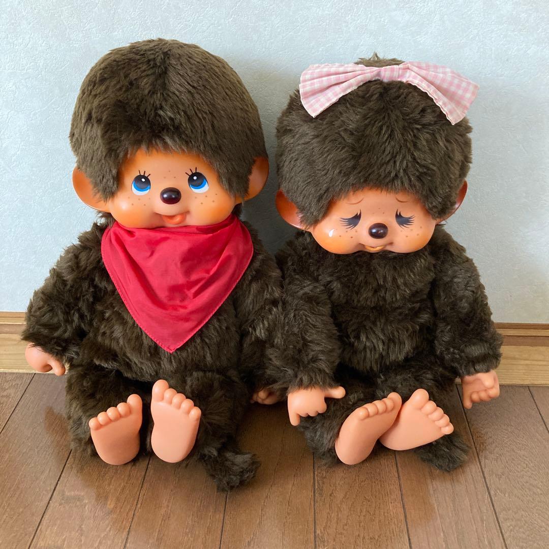 モンチッチ ぬいぐるみ 初期 ブルーアイ 泣き顔 2体セット 昭和レトロ