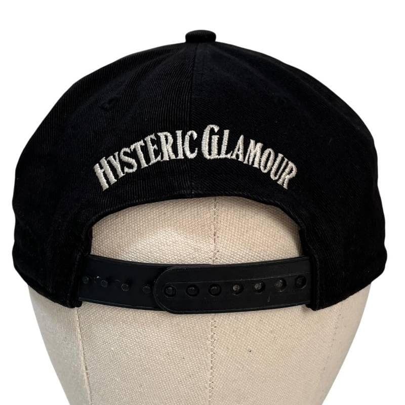 4648 ヒステリックグラマー キャップ WHISKY刺繍 ガール ブラック