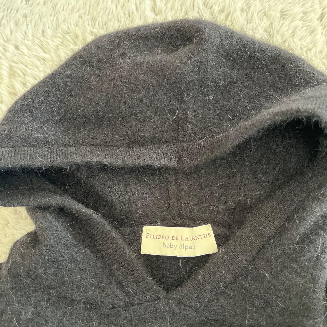 フィリッポデローレンティス ベビーアルパカ ニットパーカー - メルカリ