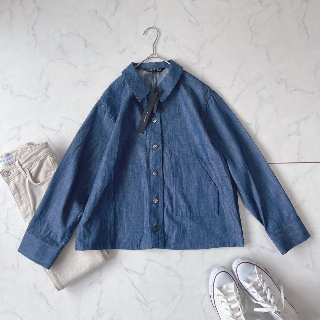 新品】ミズイロインド デニム コンパクト シャツ インディゴ