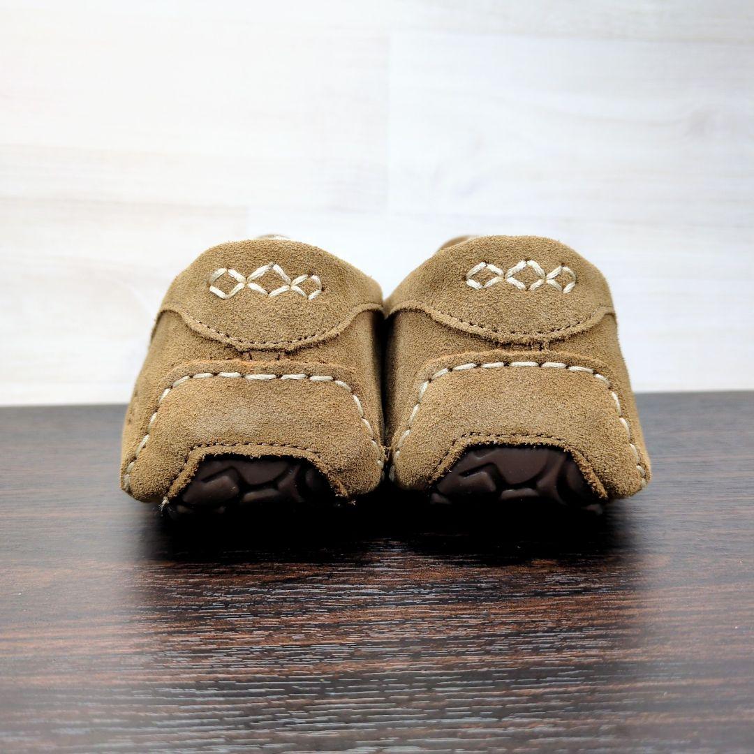 UGG 25.0cm ブラウン スエード モカシン ボア 秋冬 S557