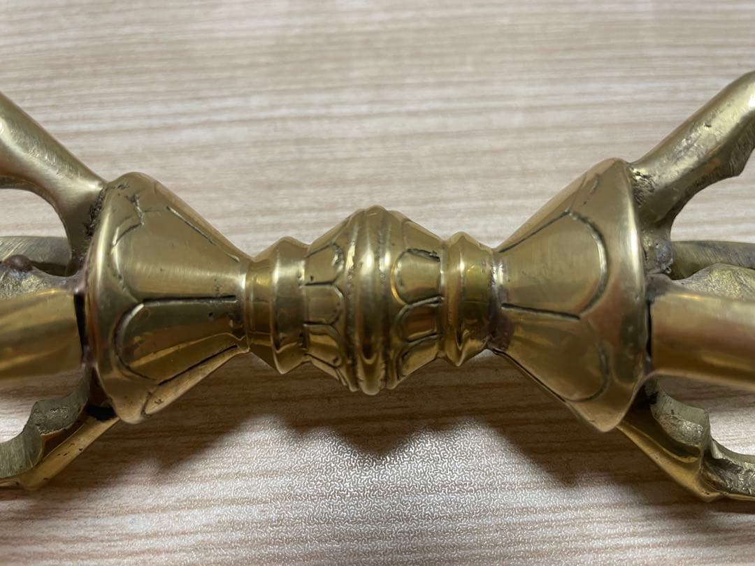 《 チベット密教　新品 》 真鍮　五鈷杵　バジュラ　ドルジェ　法具　仏具　A