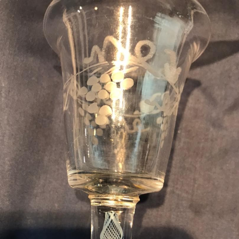 エアーツイストステムグラス オペークツイスト イギリス ジョージアン