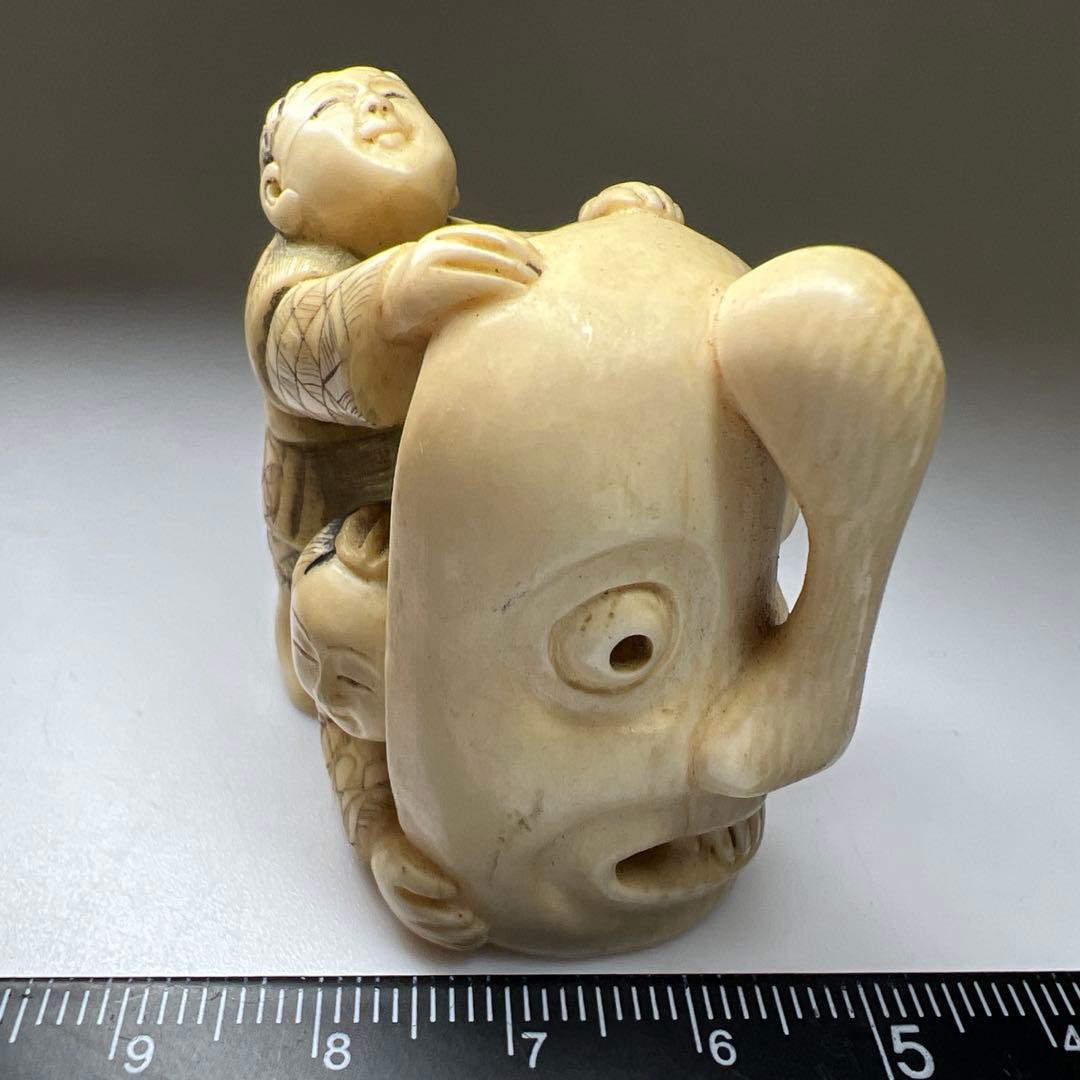 極上子供に天狗根付　33g 東Y8-0106☆2F 妖怪 烏天狗 （659-306 / 純銅製根付・ストラップ） | Do_goods ドゥグーズ