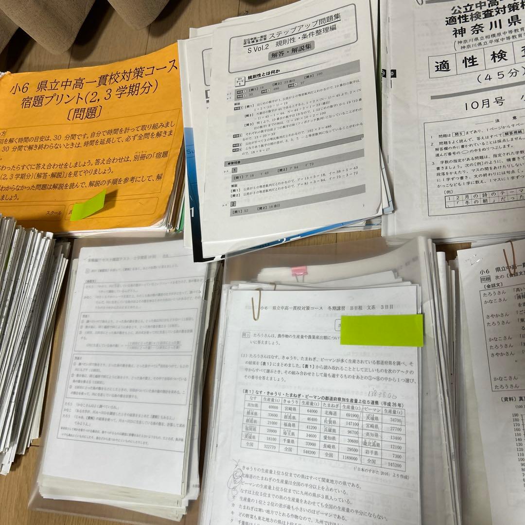 新小6 平塚、相模原中高一貫 適性検査対策専門塾に通っていた問題集の