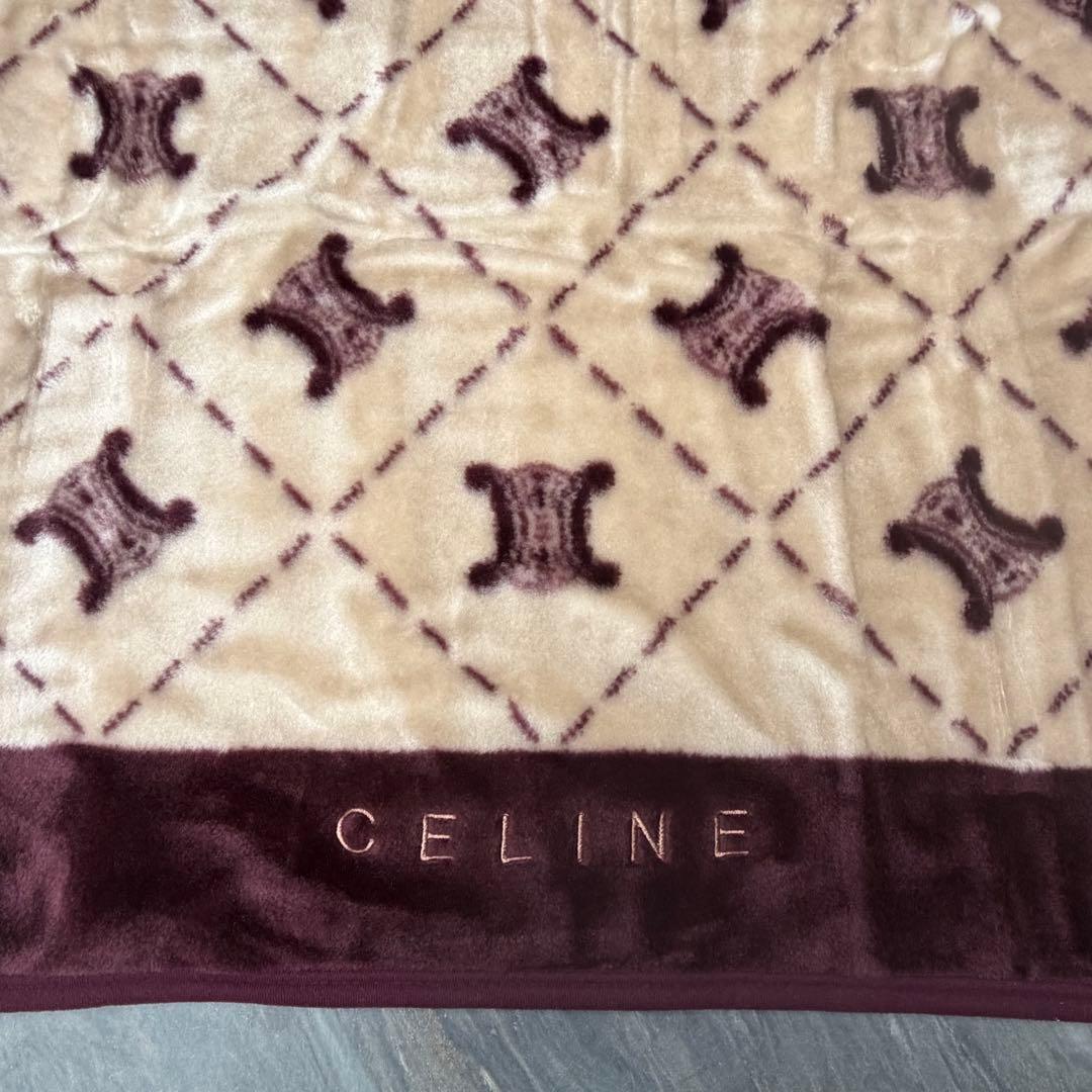 新品未使用品】セリーヌCELINE マカダム柄ハーフケット 140x100cm