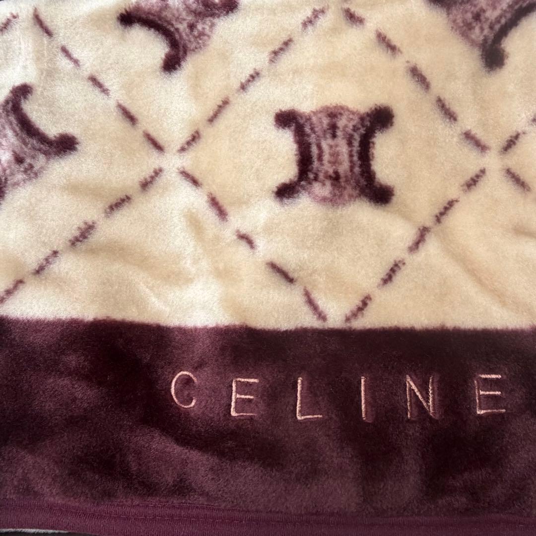 新品未使用品】セリーヌCELINE マカダム柄ハーフケット 140x100cm