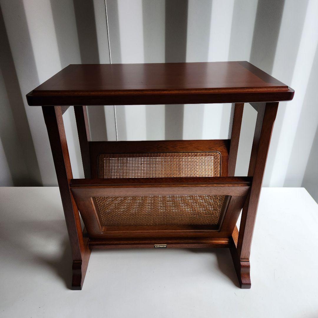 極美品maruniマルニ木工地中海マガジンラックサイドテーブル