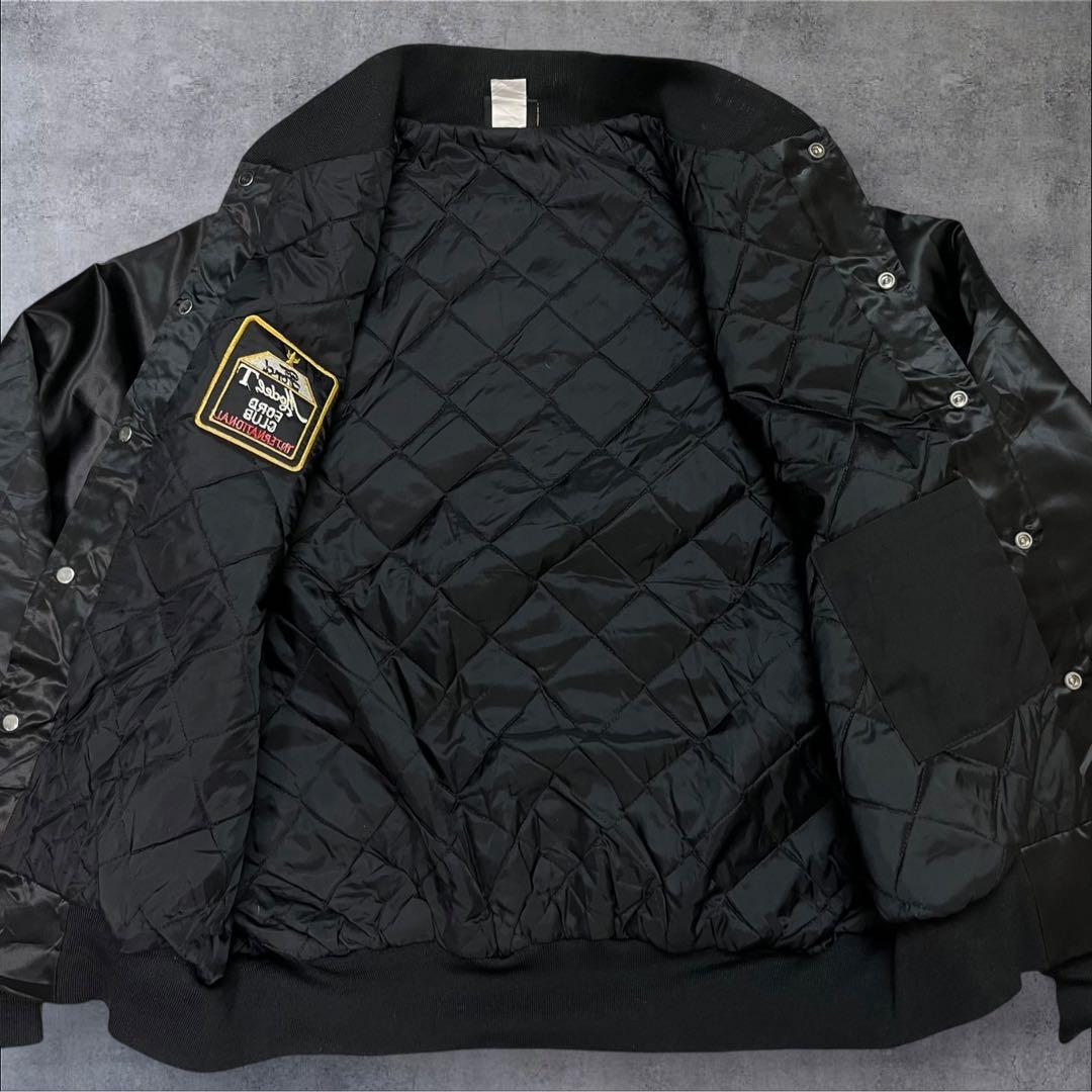 90s USA製 Ford スタジャン 刺繍デザイン ブラック ヴィンテージ