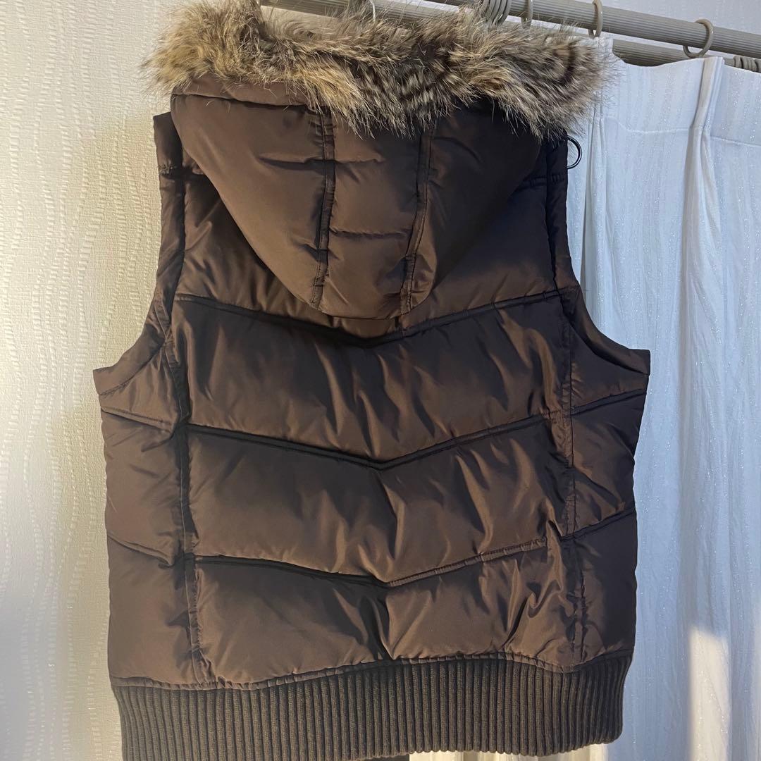 00s archive old gap 平成 ギャル男y2k ファーダウンベスト - メルカリ