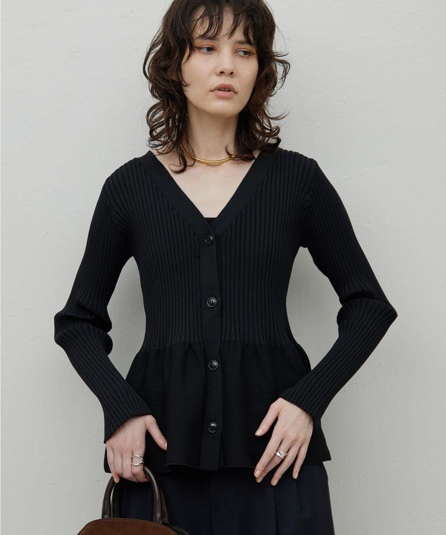 GALLARDAGALANTE【前後2way】ペプラム2WAYカーデ GALLARDAGALANTE（ガリャルダガランテ） カーディガン 「前後2way