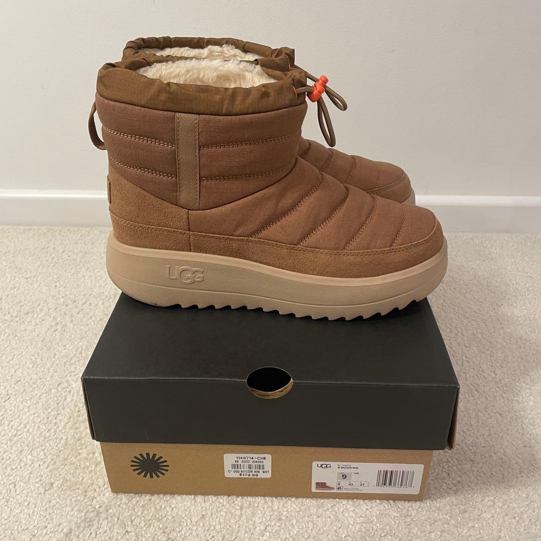 UGG Maxxer Mini 防水ムートンブーツ ブラウン 27cm - メルカリ