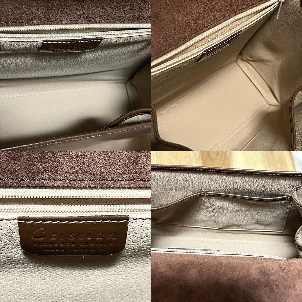 クリスチャン フローレンス 馬柄 ハンドバッグ レザー イタリア製 齋藤