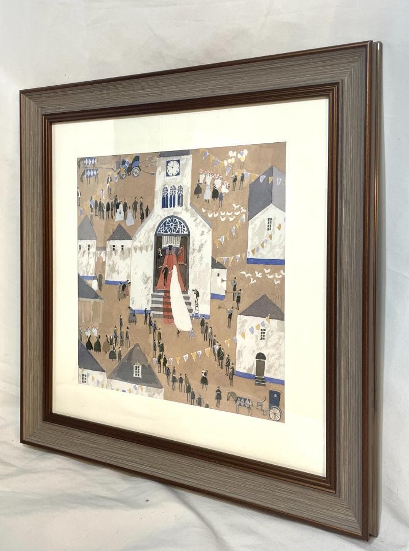 新品】安野光雅「結婚式」ポスター 複製画 額付 あんのみつまさ - メルカリ