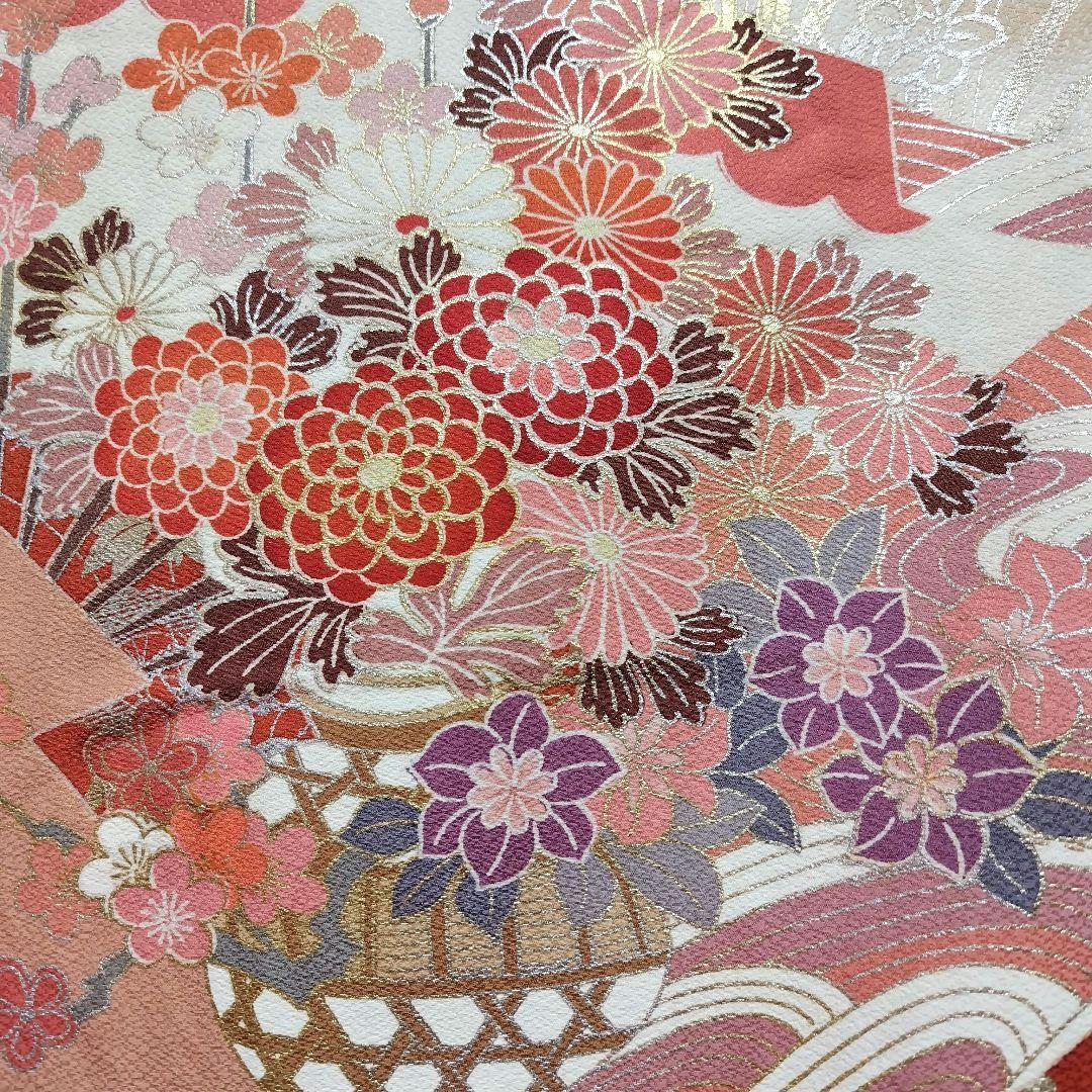 振袖フルセット(6点)・古典柄・金銀彩加工・暈し染め・高級手縫い