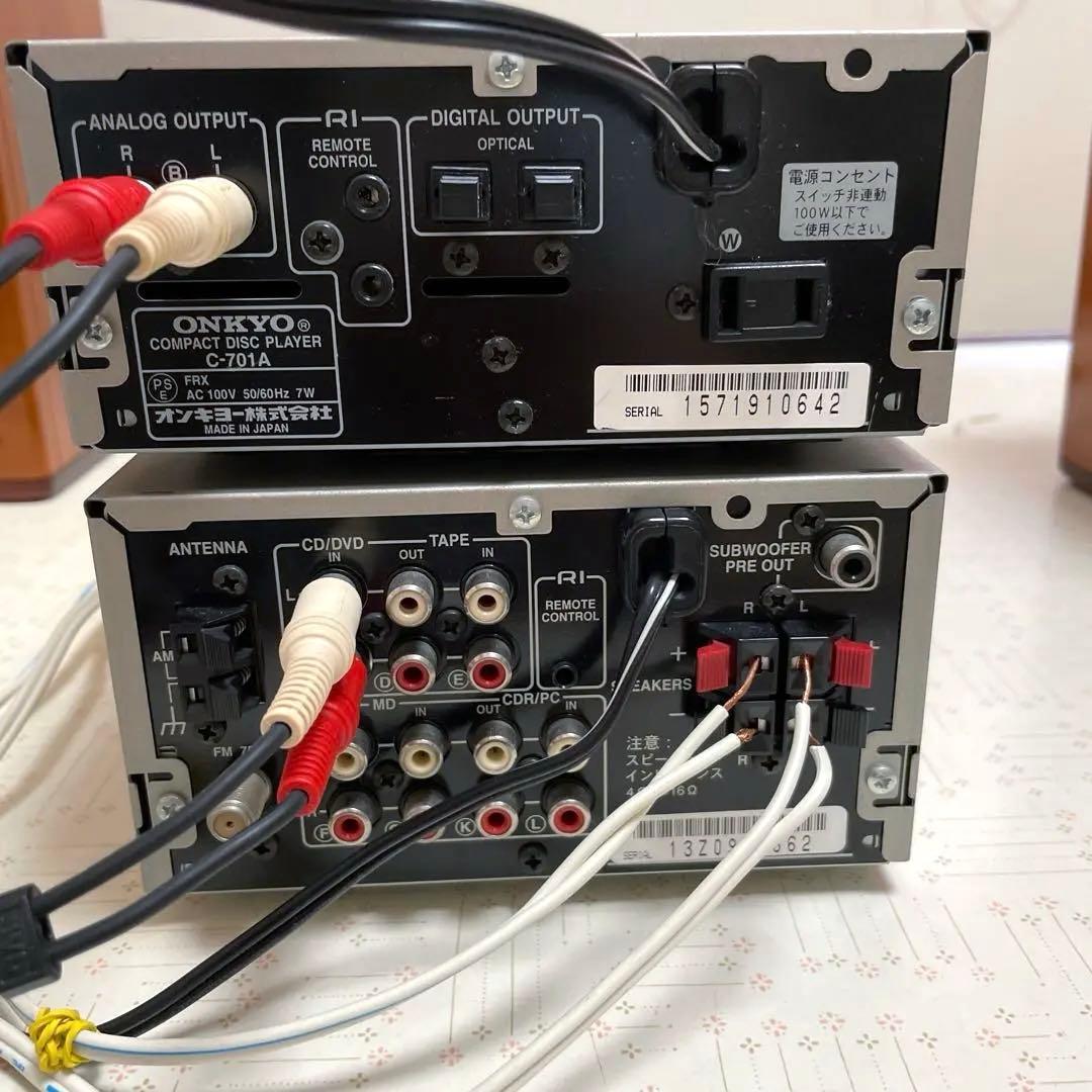 オンキョー ONKYO アンプ R-801A CDプレーヤー C-701A - メルカリ