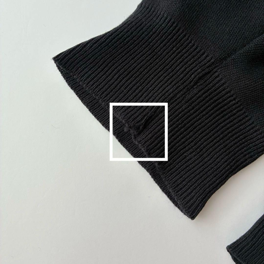 80s USA製 L.L.BEAN ブラック 黒 ハイゲージ コットン セーター