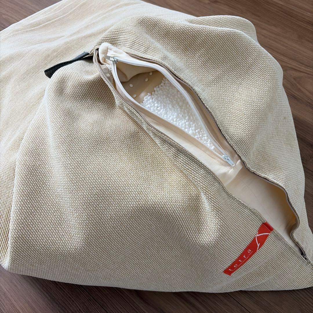 ビーズクッション tetra シェニール レギュラー ミルクティー 大東寝具