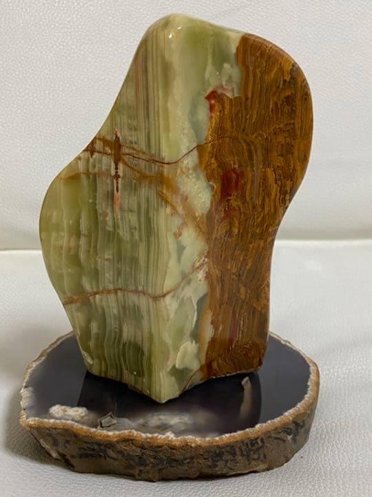 鑑賞石 縞瑪瑙 メノウ アゲート オニキス 置物 パワーストーン - メルカリ