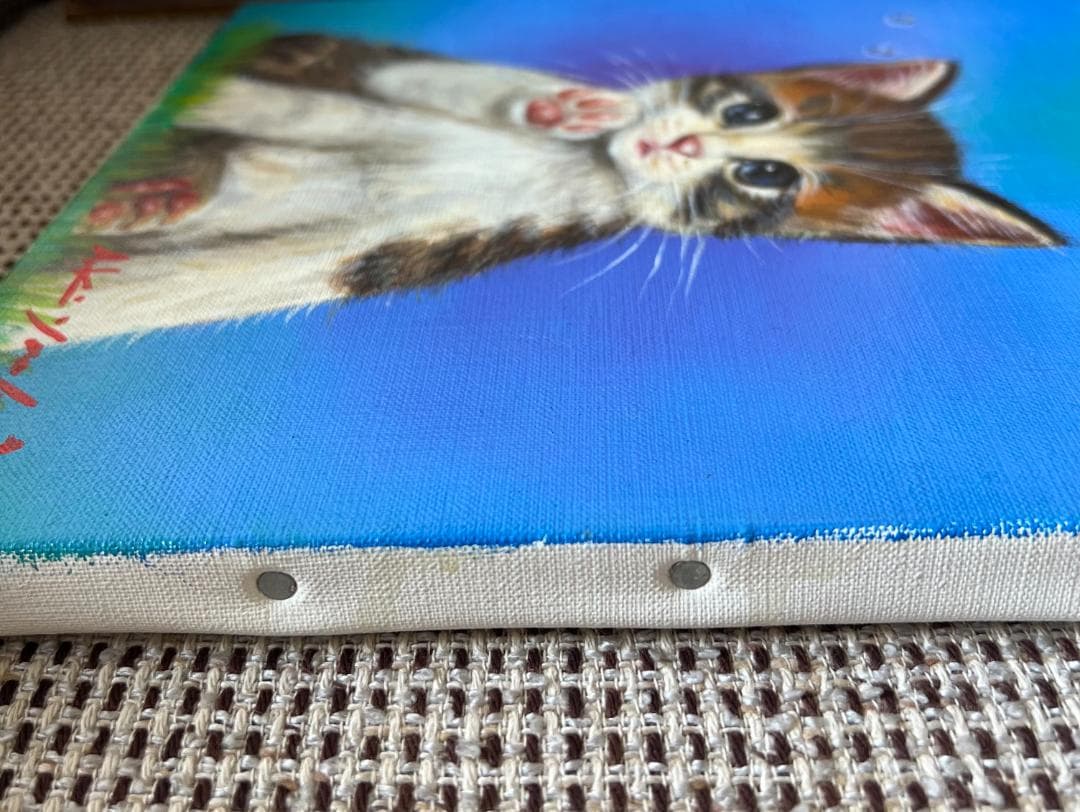 八代亜紀 『リラックス』 猫 油彩 絵画油絵原画 - メルカリ