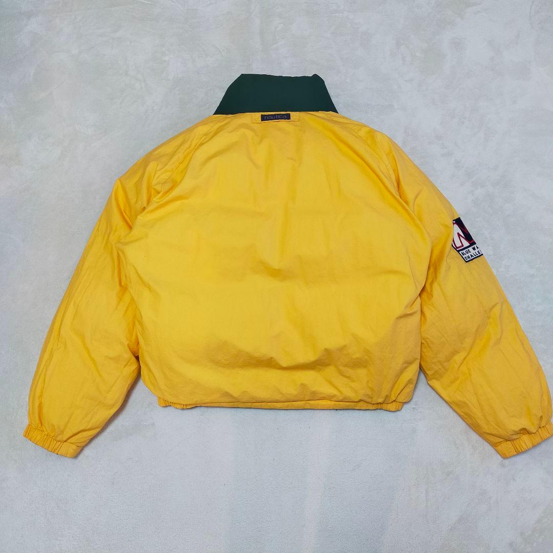 90S NAUTICA 肉厚 短丈 Lサイズ リバーシブル ダウンジャケット