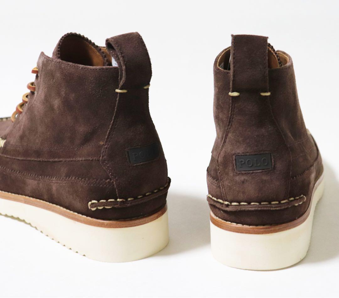 《ポロ ラルフローレン》箱付未使用 スエードレザーブーツ UK9(28.5cm)