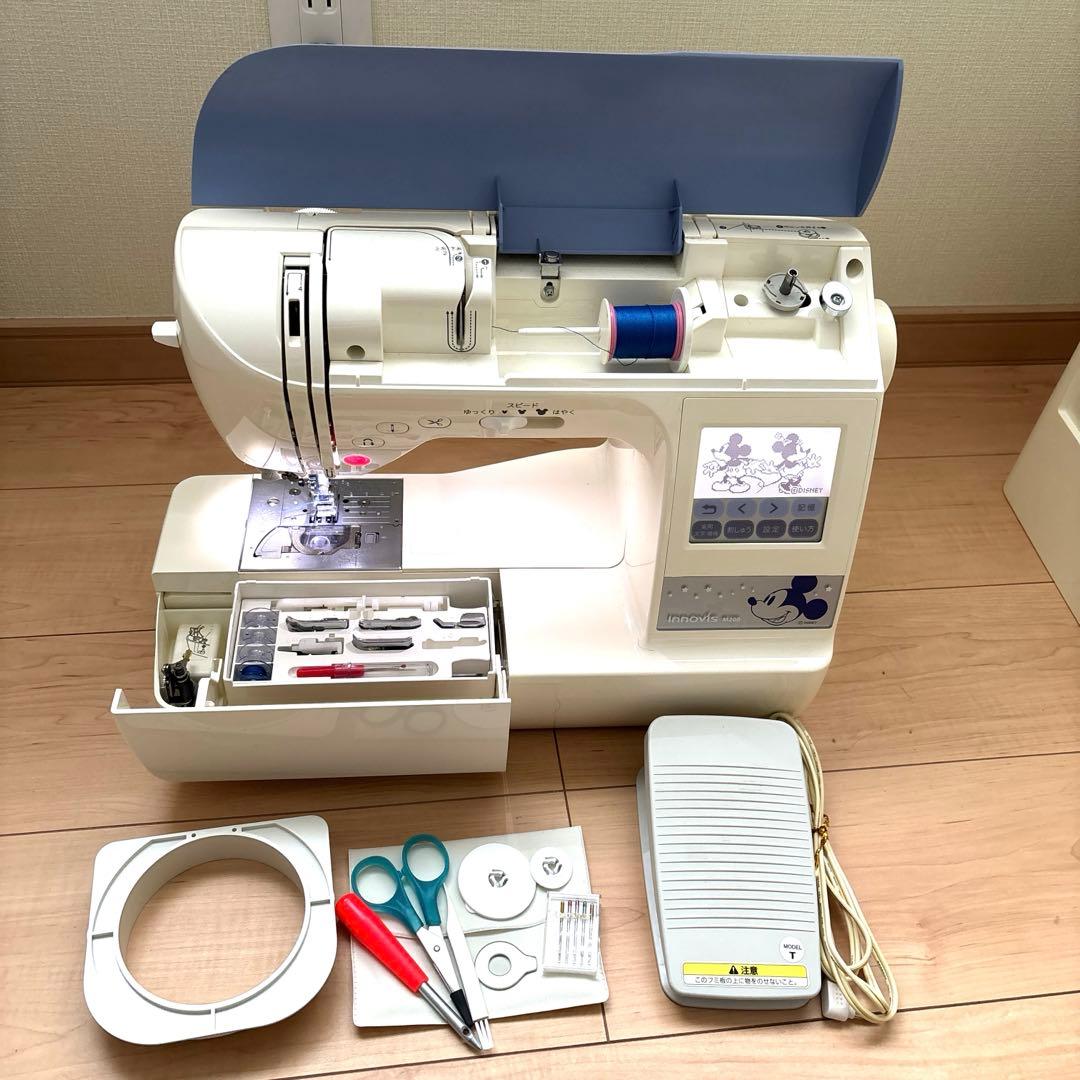 ブラザーM200刺繍対応コンピューターミシン ブラザー工業、ミッキーマウスを刺繍できるUSBミシン