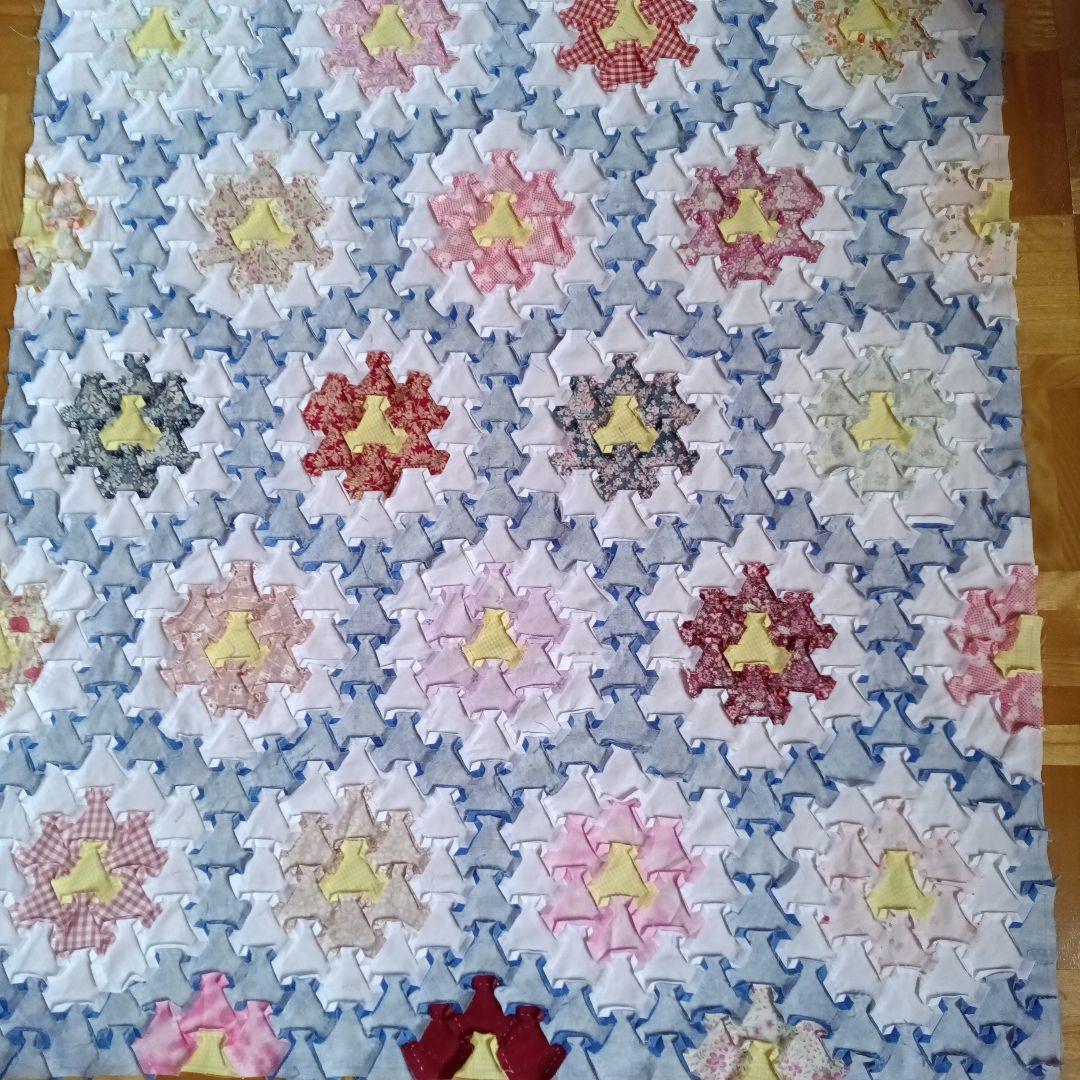 パッチワークキルトトップ ヘキサゴン - メルカリ