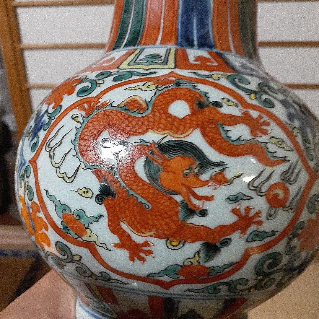 中国大明万暦年製尊形大花瓶 - メルカリ