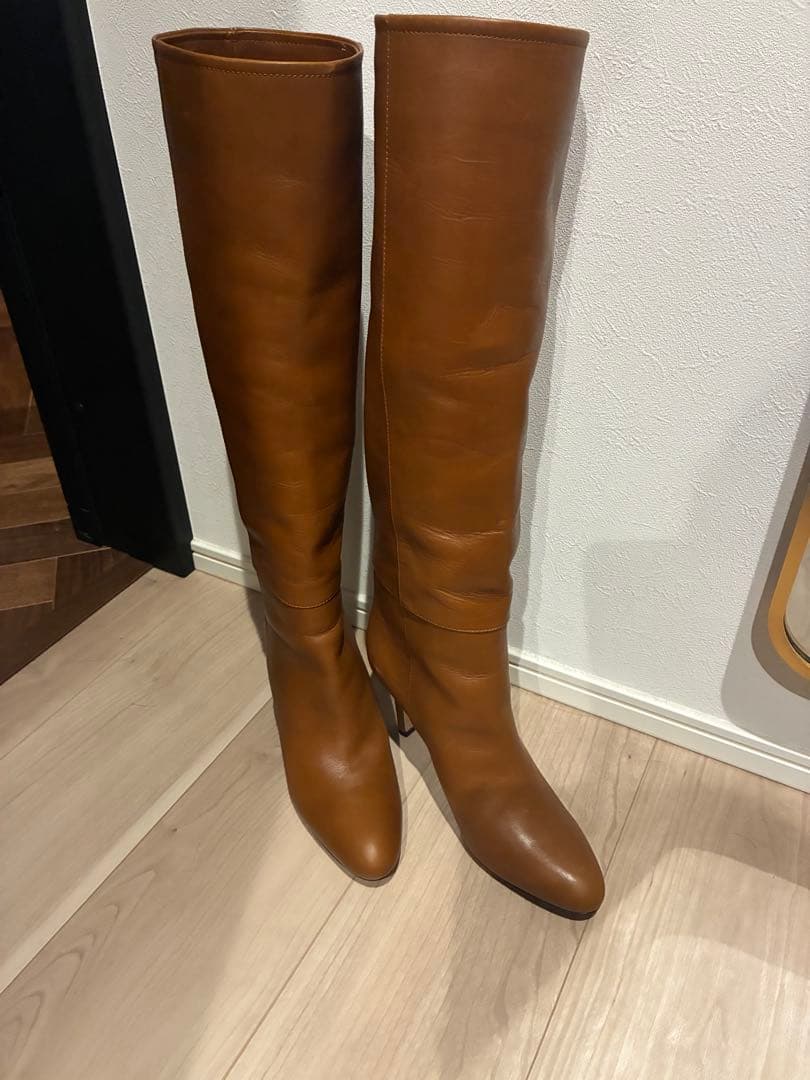 ブーツ METRO 8.0cm ロングブーツ FRIAR BROWN レディース