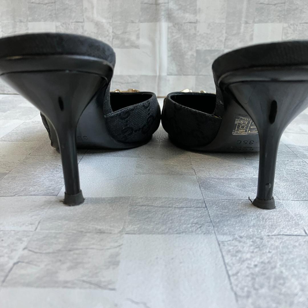 GUCCI ミュール ヒール ホースビット GG柄 ポインテッドトゥ - メルカリ